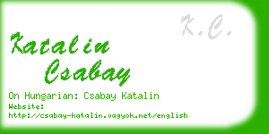 katalin csabay business card